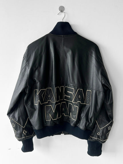 KANSAI YAMAMOTO - 1990s LEATHER BOMBER JACKET