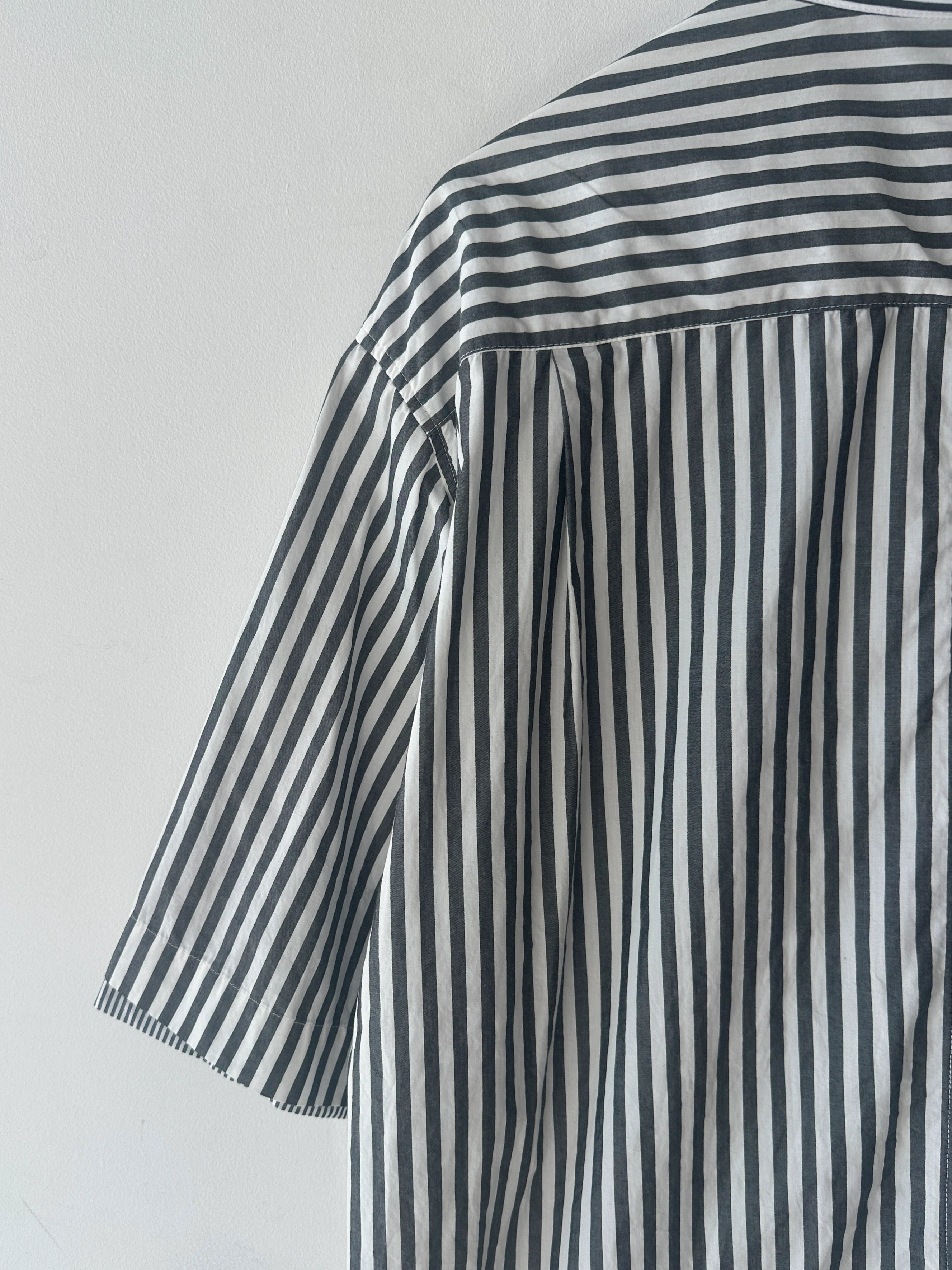 YOHJI YAMAMOTO Y'S - late 2000s DOUBLE LAYER SHORT SLEEVE SHIRT