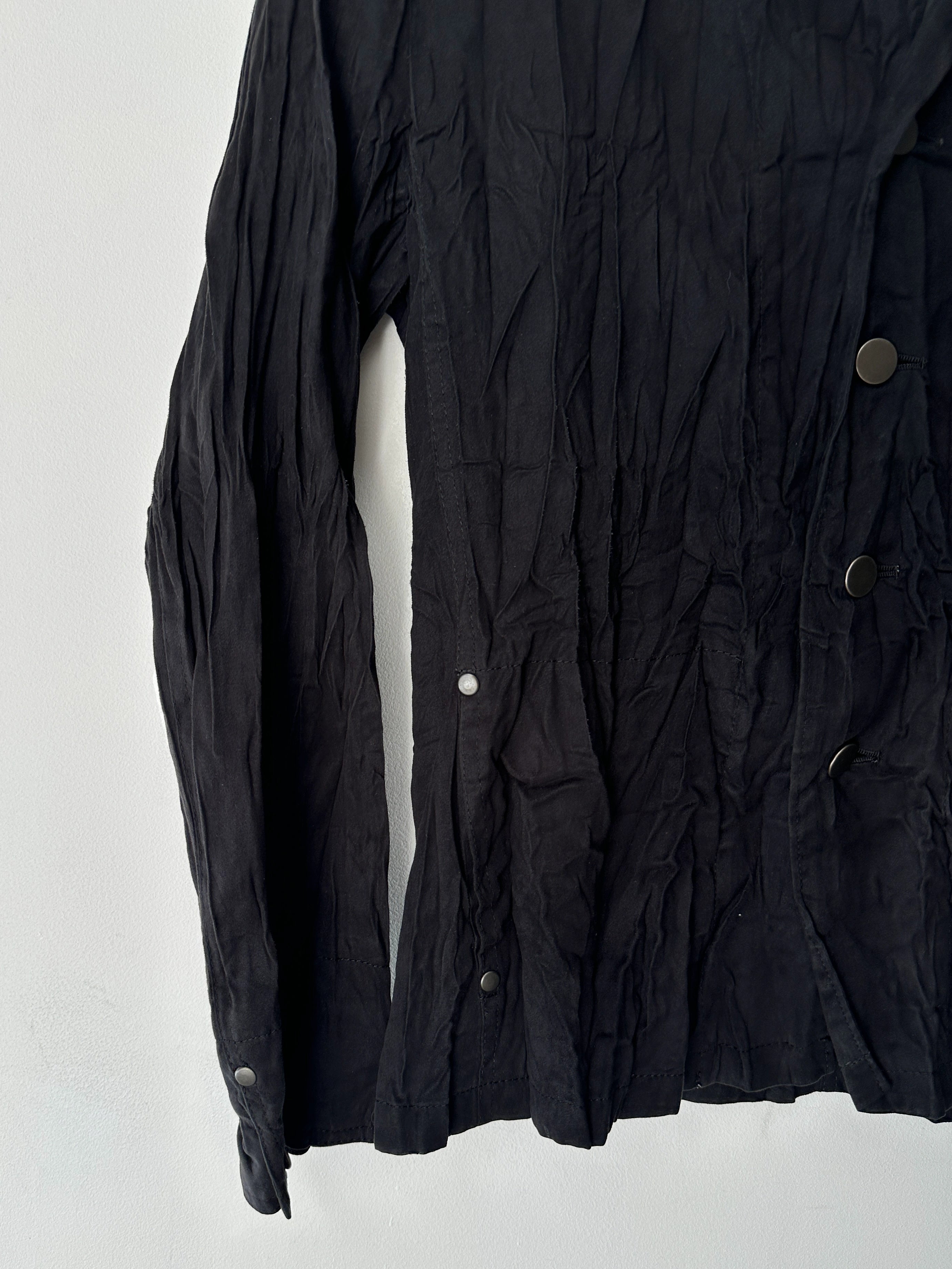 ISSEY MIYAKE - A/W 2005 FAUX SUEDE CRINKLED JACKET