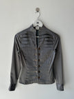ITALIAN LABEL 1990 SATIN BUTTONED BLOUSE