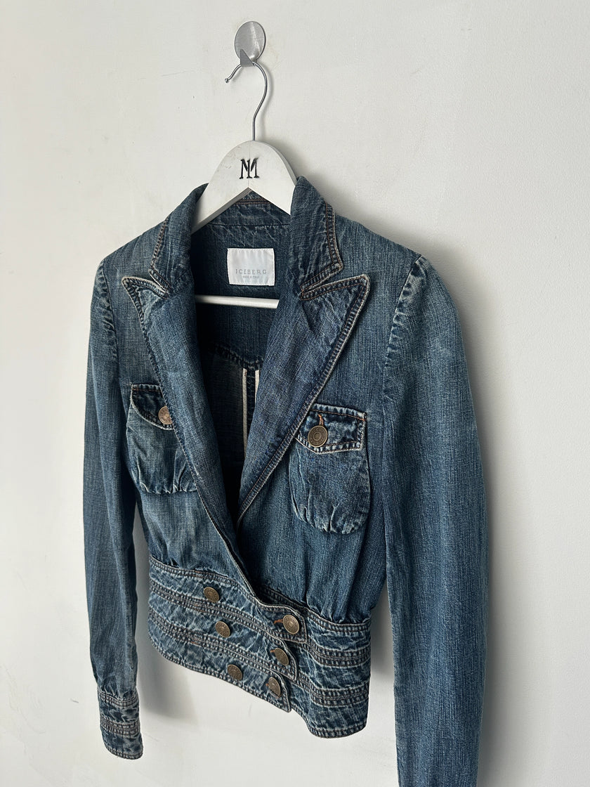 ICEBERG  - S/S 2006 DOUBLE BREASTED WAIST DENIM JACKET