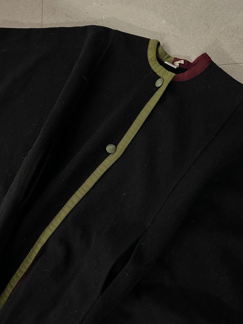 1990s WOOL CREW NECK CAPE