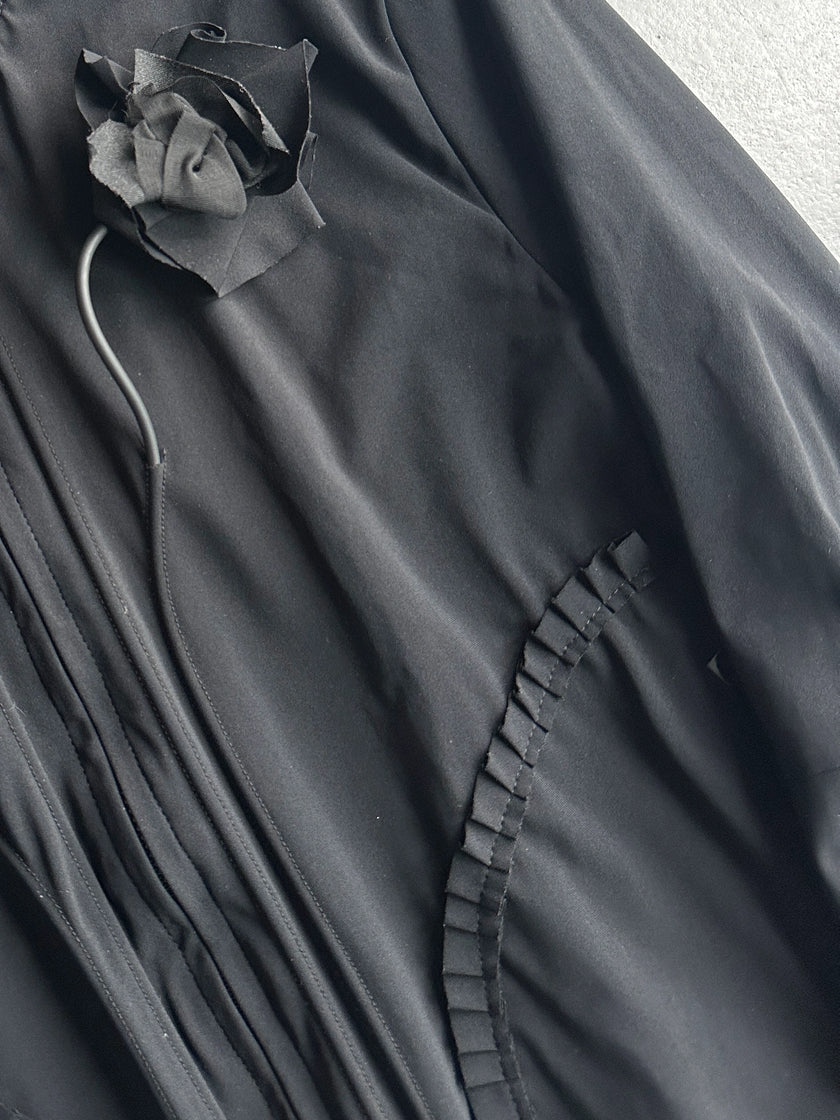 MARITHÉ + FRANÇOIS GIRBAUD - 2000s 3D FLOWER APPLIQUÉS ZIPPED JACKET