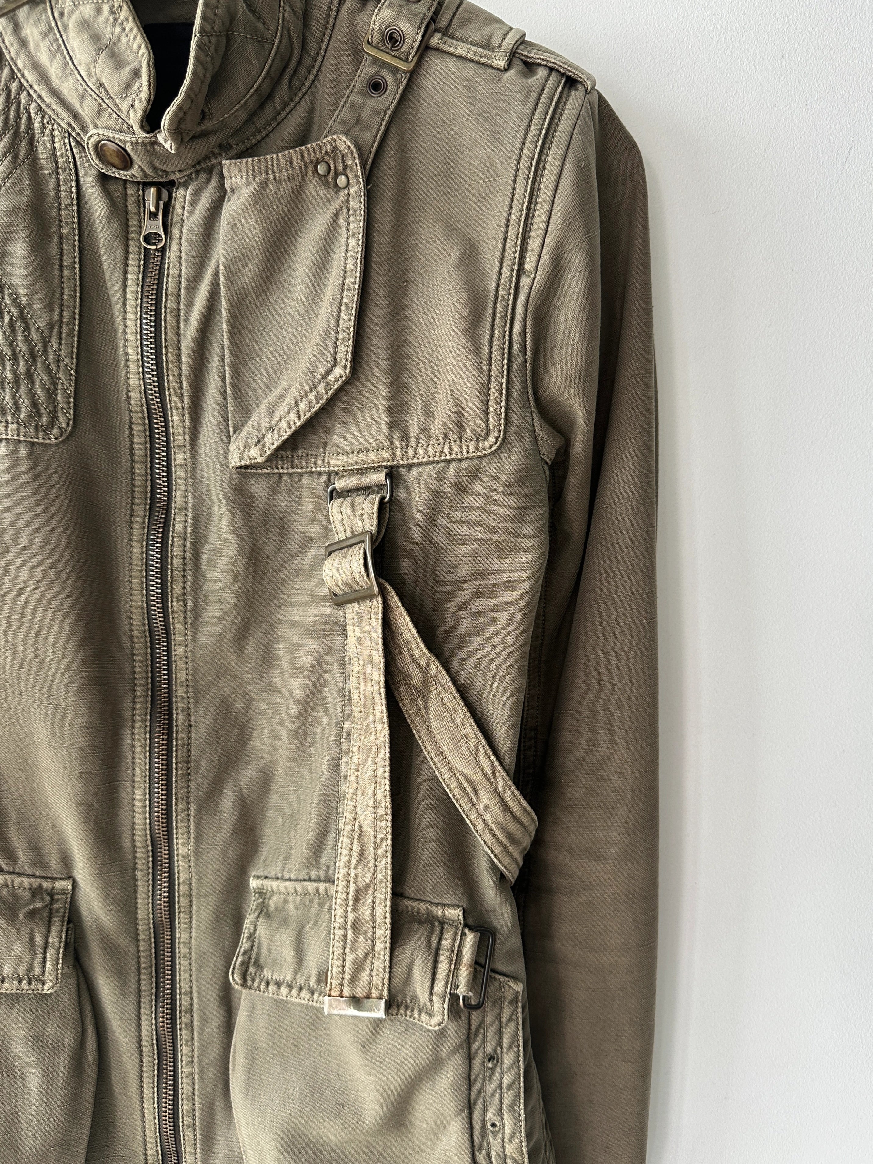 HALB BY KIMINORI MORISHITA  - 2000s STRAIGHT FIT JACKET WITH BONDAGE DETAILS