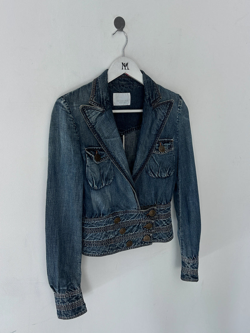 ICEBERG  - S/S 2006 DOUBLE BREASTED WAIST DENIM JACKET