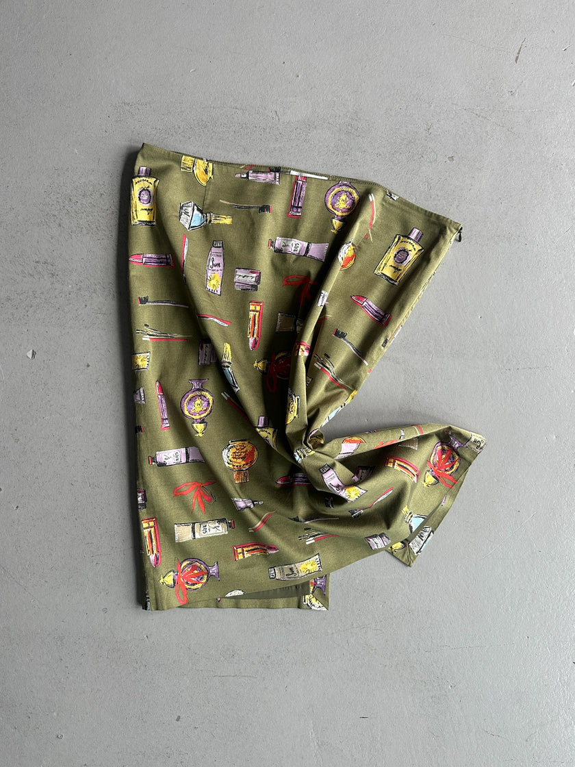 ICEBERG - 1990s COSMETICS PRINT SKIRT