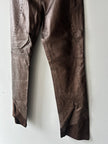 GIANFRANCO FERRÉ - early 2000s METALLIC LEATHER AND SUEDE TROUSERS