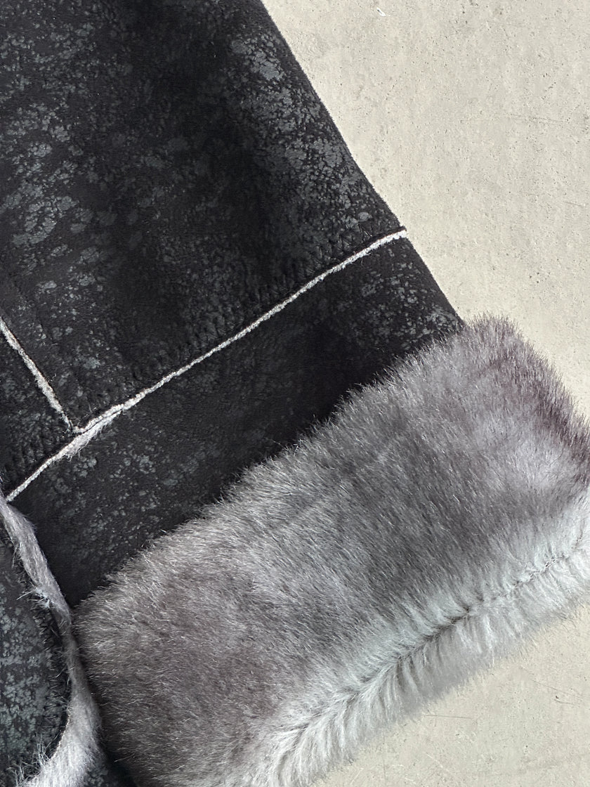 ARMANI JEANS  - 1990s FAUX FUR LONG SHEARLING JACKET