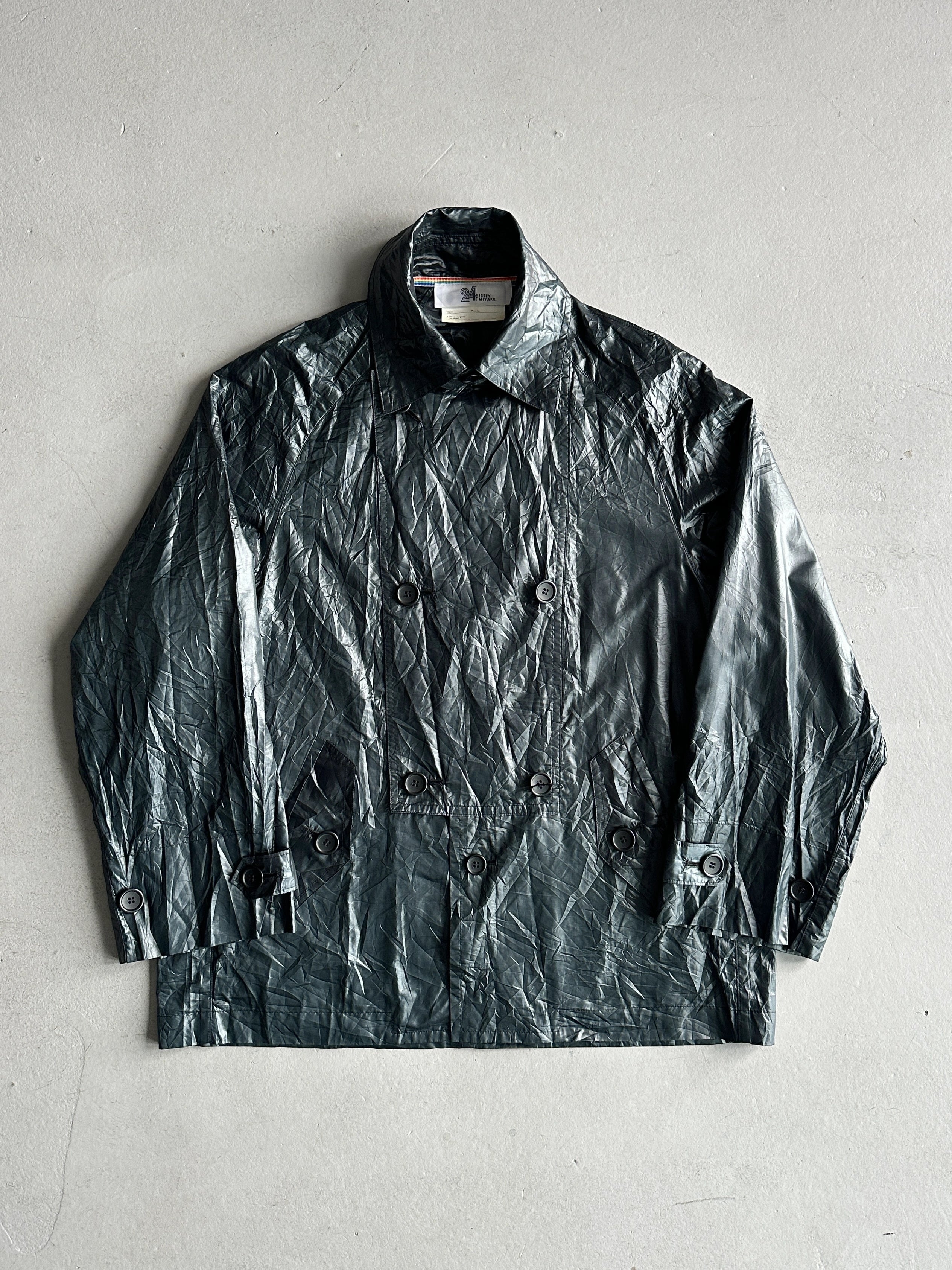 FINAL HOME BY 24 ISSEY MIYAKE - 1990s DOUBLE BREASTED TEMPERATURE CHANGING COLOUR TECHNICAL JACKET
