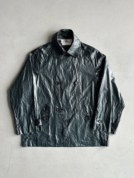 FINAL HOME BY 24 ISSEY MIYAKE - 1990s DOUBLE BREASTED TEMPERATURE CHANGING COLOUR TECHNICAL JACKET