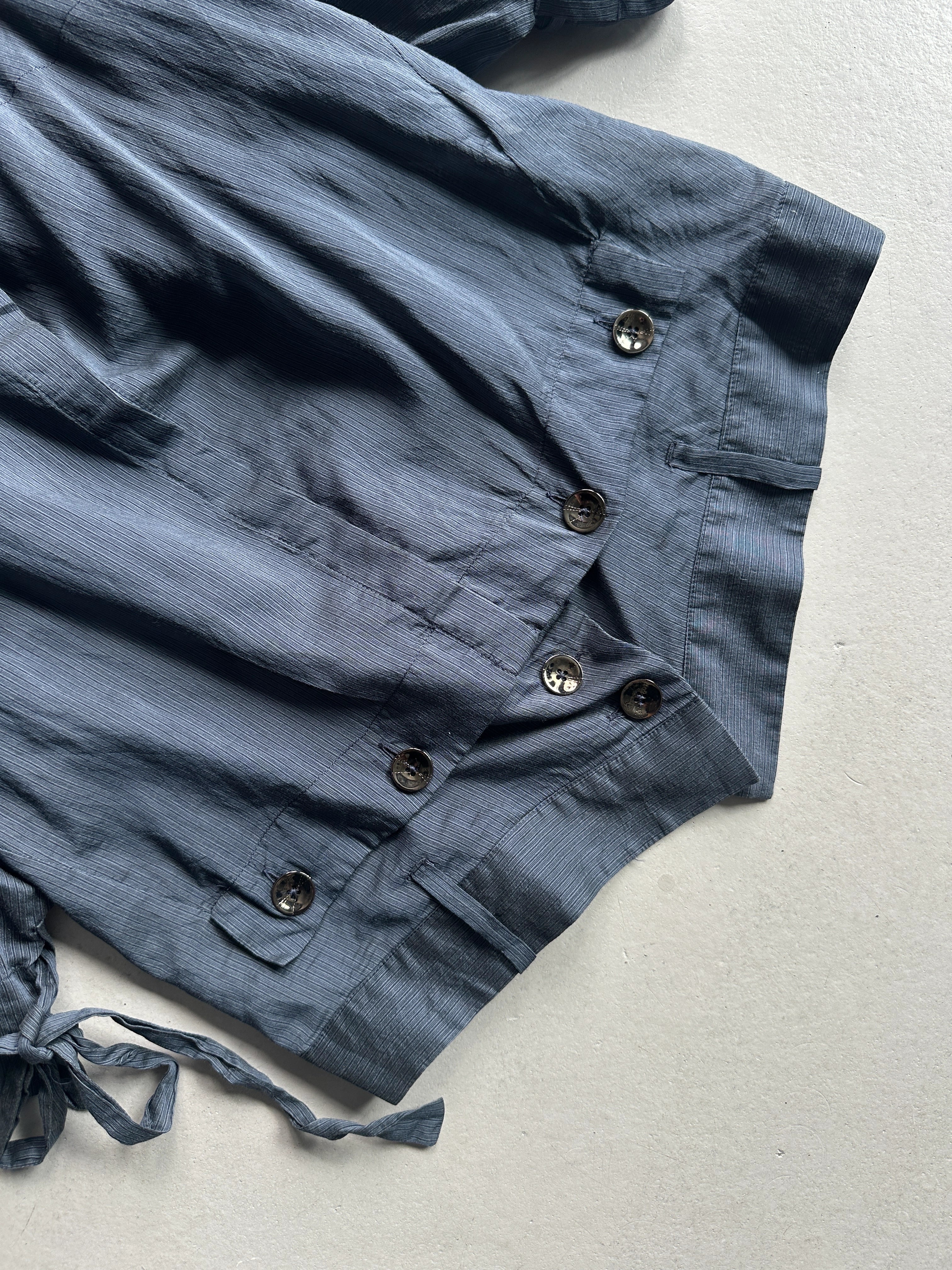 MARITHÉ + FRANÇOIS GIRBAUD -  S/S 2010 DECONSTRUCTED HEM BUTTONED BLOUSE