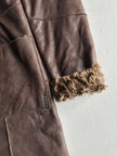 ARMANI JEANS  - 1990s FAUX LONG SHEARLING JACKET