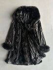KANSAI YAMAMOTO IMPACT - 1990s REVERSIBLE QUILTED COAT WITH FOX FUR DETAILS