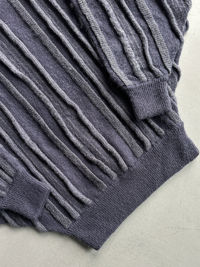 ISSEY MIYAKE - 1980s 3D BATWING SLEEVE KNIT JUMPER