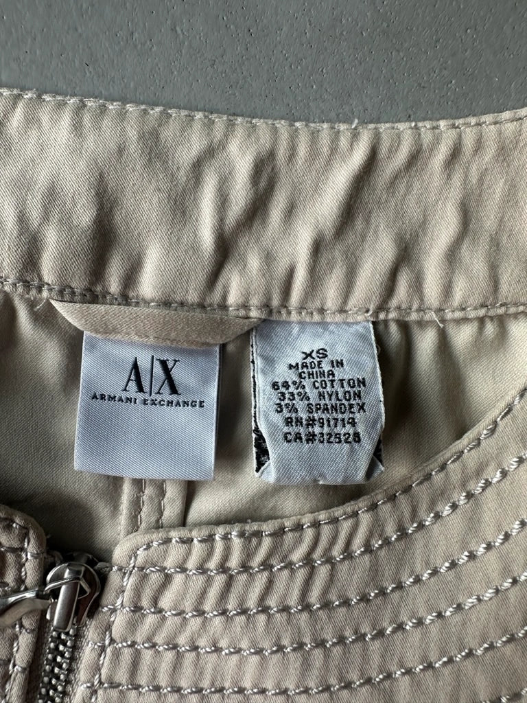 ARMANI EXCHANGE - 1990s TWO WAY ZIP LIGHT JACKET