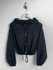 ARMANI JEANS - 1990s CROP FIT NYLON HOODED JACKET