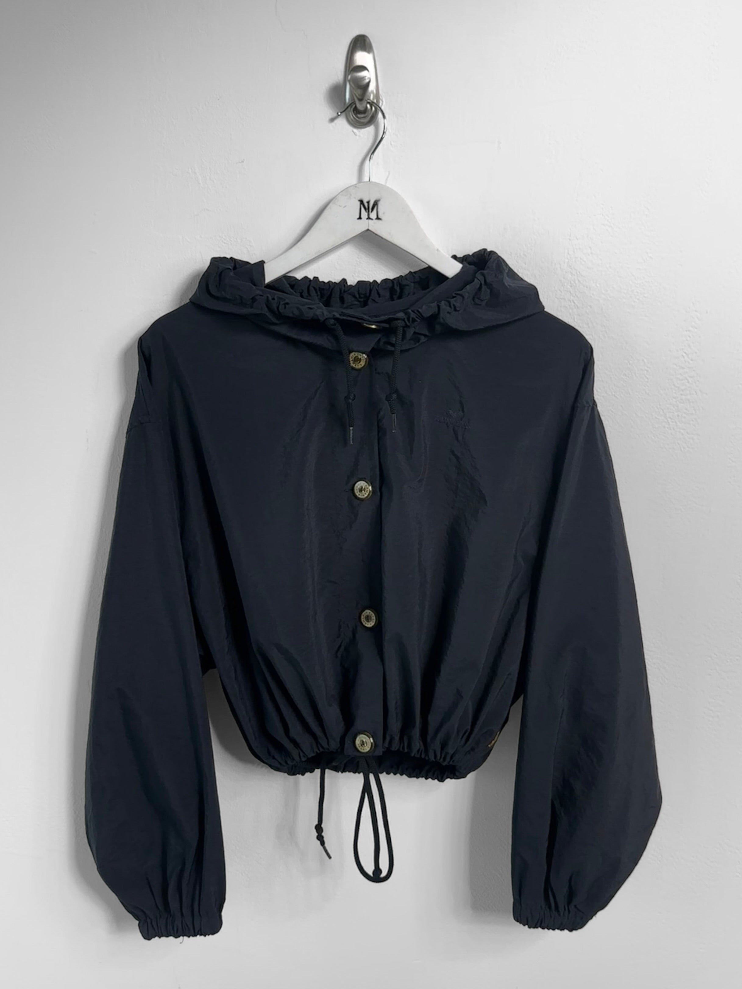ARMANI JEANS - 1990s CROP FIT NYLON HOODED JACKET
