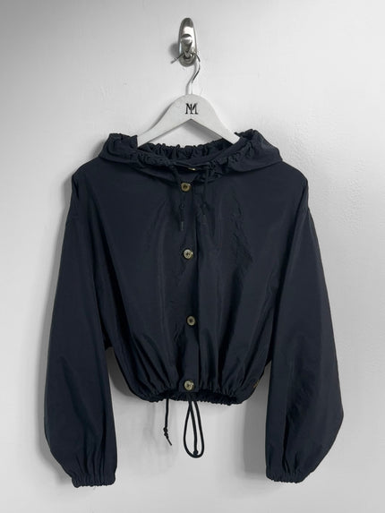 ARMANI JEANS - 1990s CROP FIT NYLON HOODED JACKET