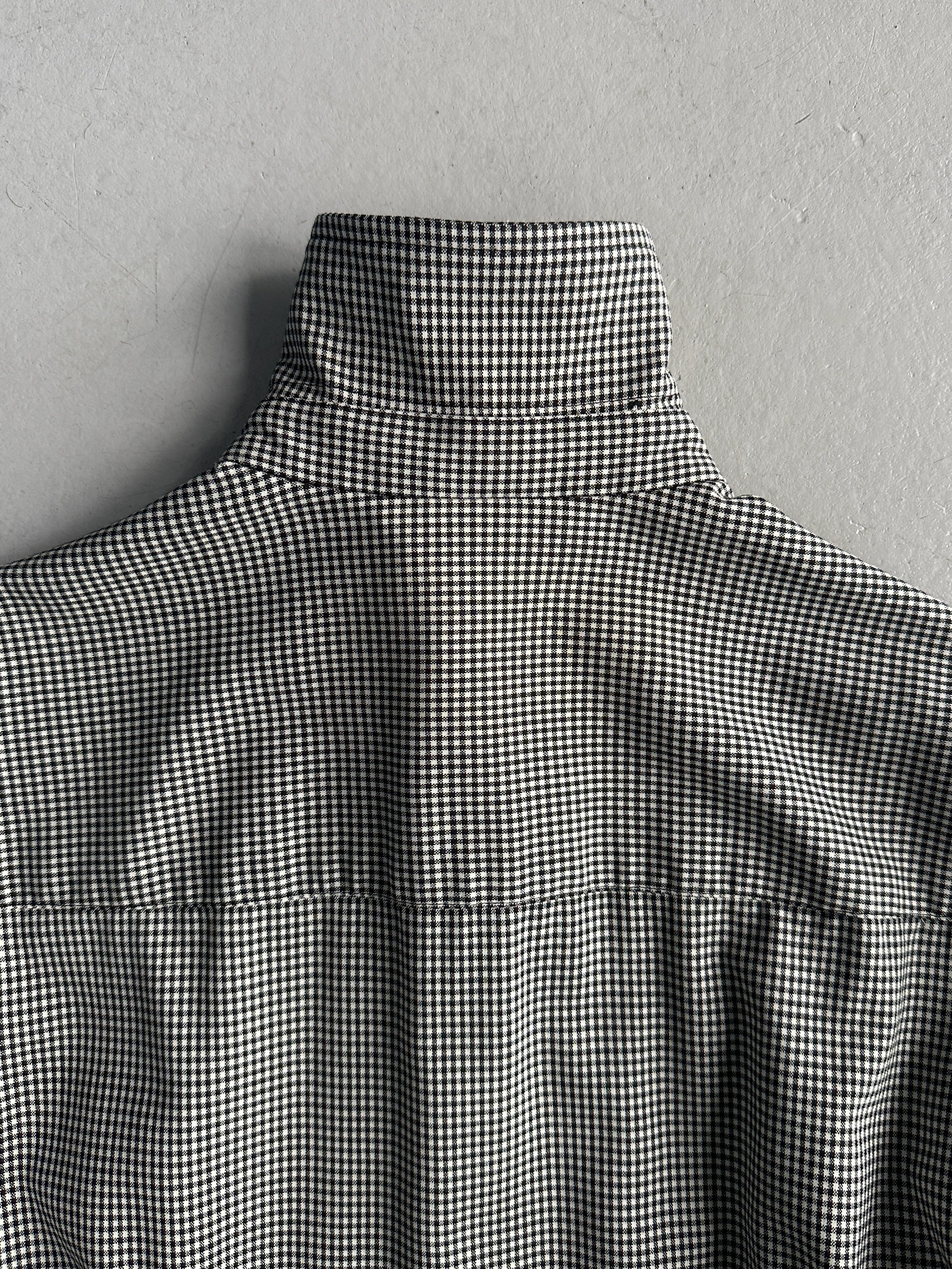 COMME DES GARÇONS - A/W 2018 BUTTONED FRONT GINGHAM CHECK COLLARED DRESS