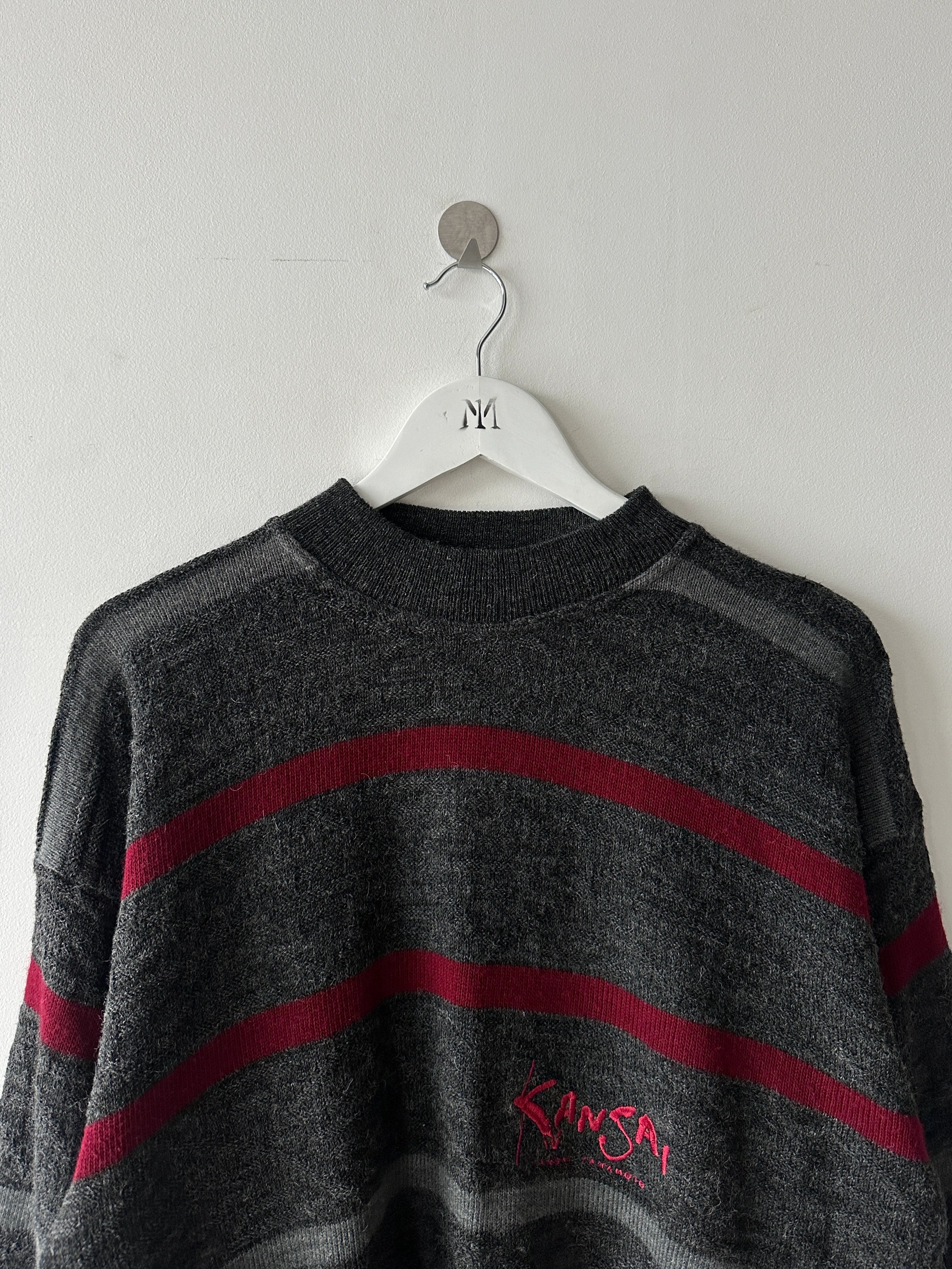 KANSAI YAMAMOTO - 1990s DROPPED SHOULDERS KNIT JUMPER