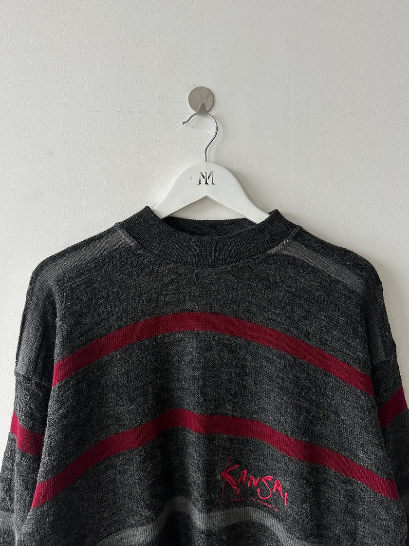 KANSAI YAMAMOTO - 1990s DROPPED SHOULDERS KNIT JUMPER