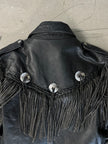 1980s WESTERN LEATHER BIKER JACKET