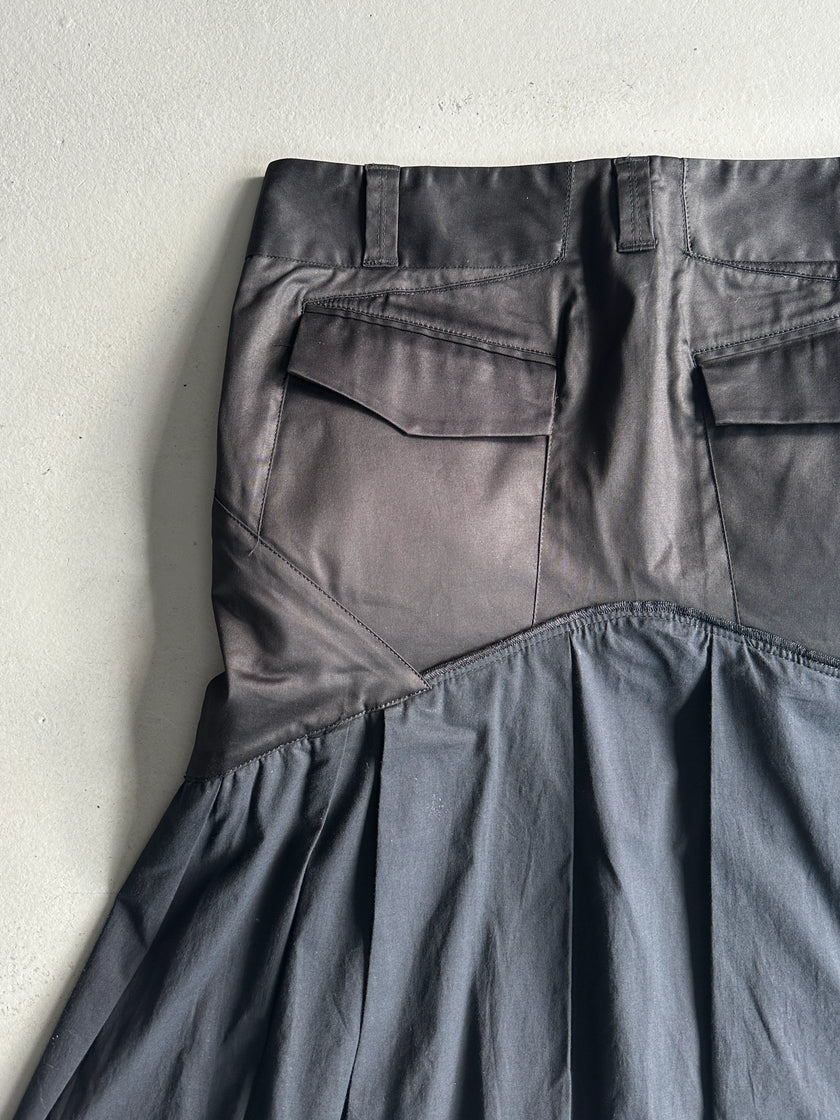 MARITHÉ + FRANÇOIS GIRBAUD - 2000s PANELED PLEATED SKIRT
