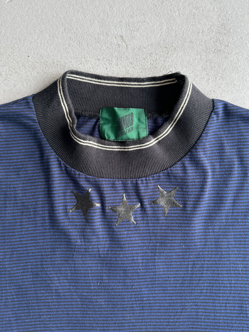 JEAN PAUL GAULTIER JUNIOR - S/S 1989 RIBBED NECK STRIPED T-SHIRT