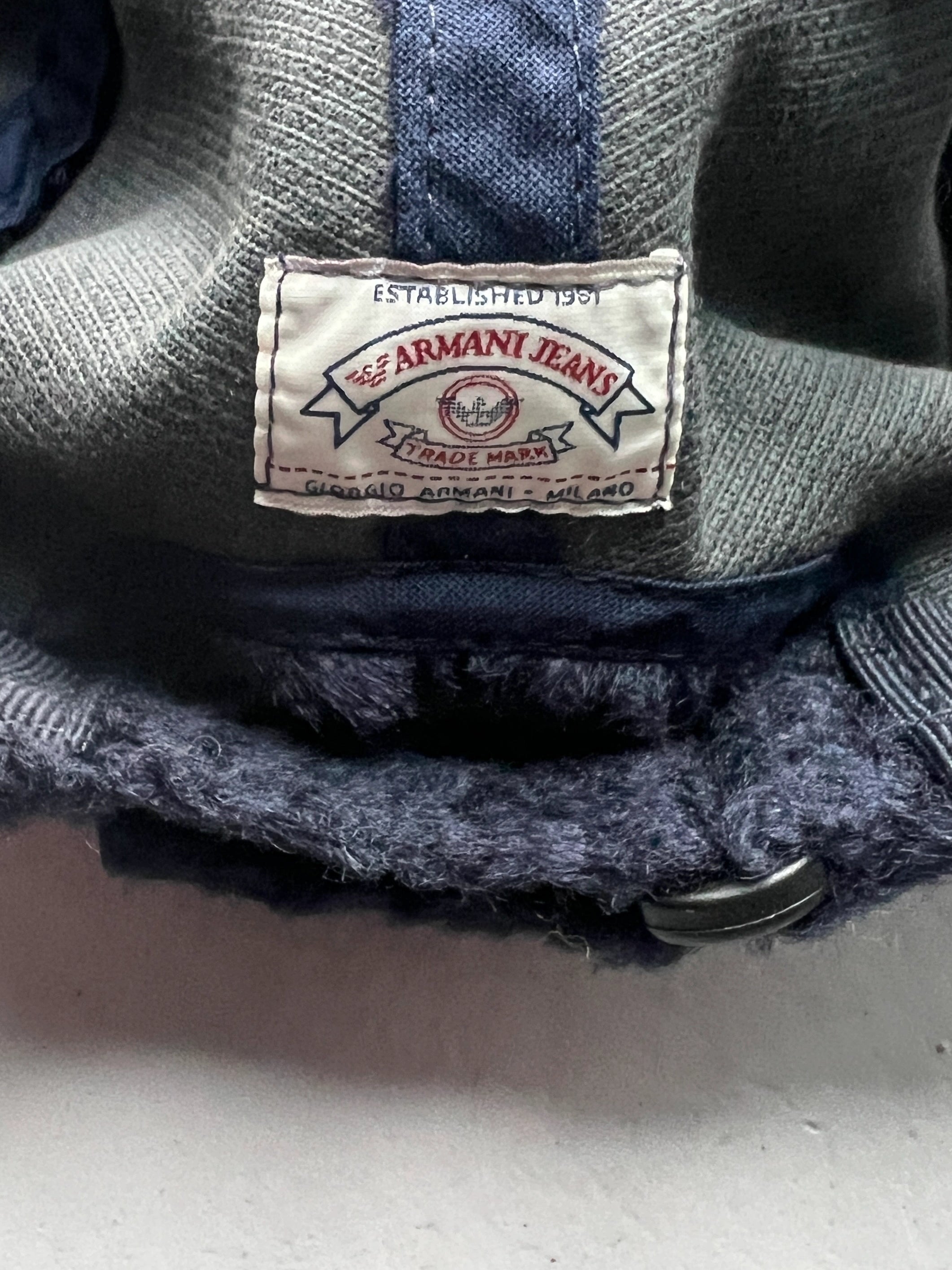 ARMANI JEANS  - 1990s TEDDY FAUX FUR CAP