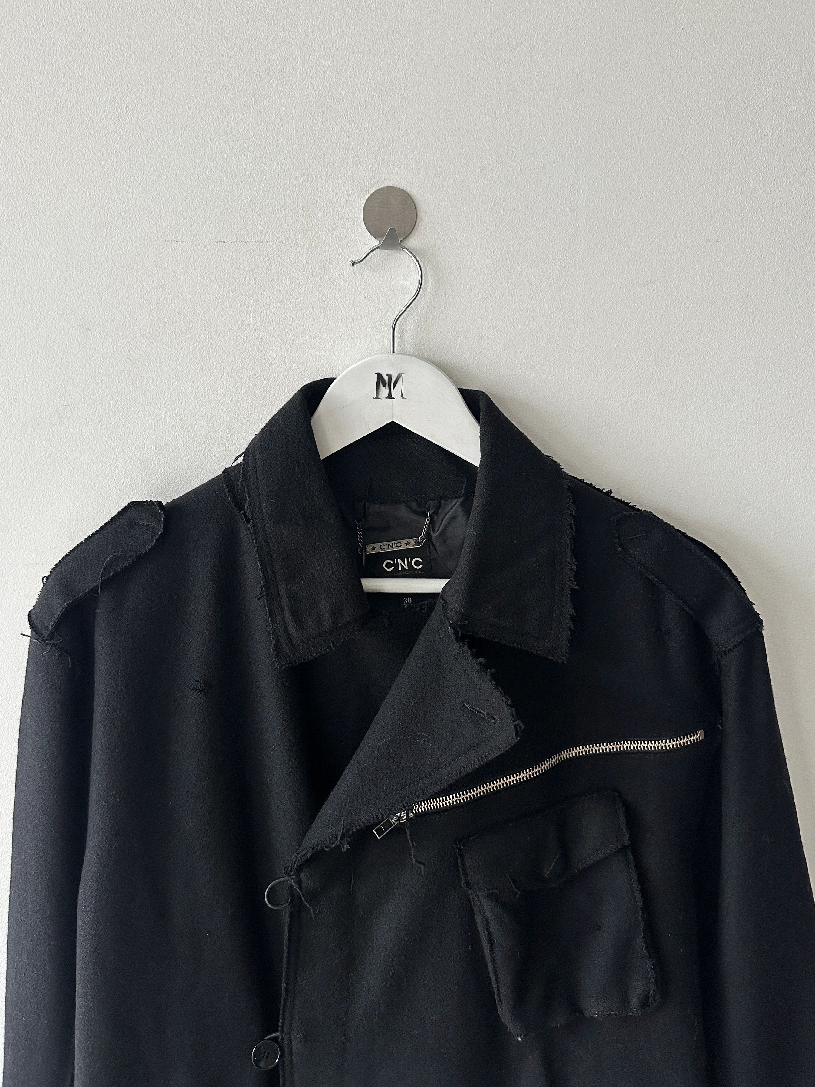 C'N'C COSTUME NATIONAL - F/W 2010 FRAYED EDGES WOOL JACKET