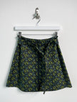 PRADA - S/S 2008 SILK MINI SKIRT WITH FRONT ZIP AND WAIST BELT