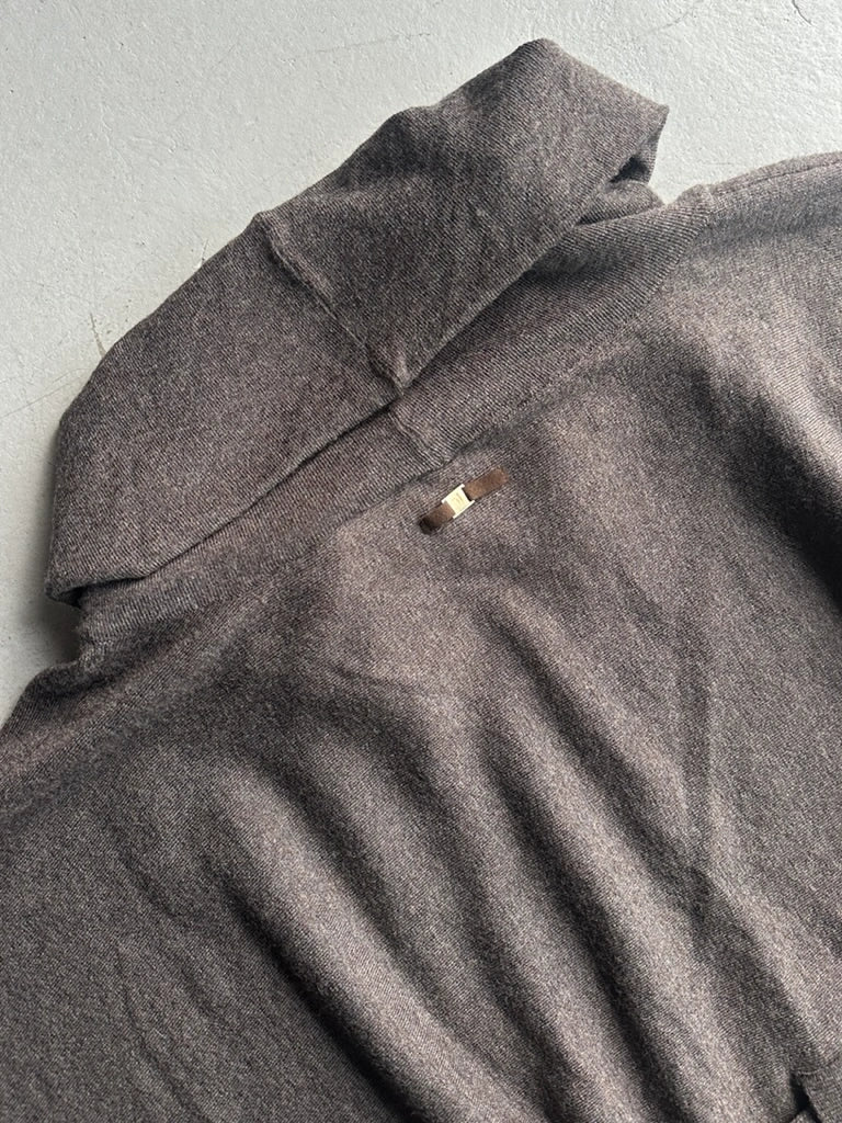 TRUSSARDI - 2000s PONCHO JUMPER WITH WAIST TIE