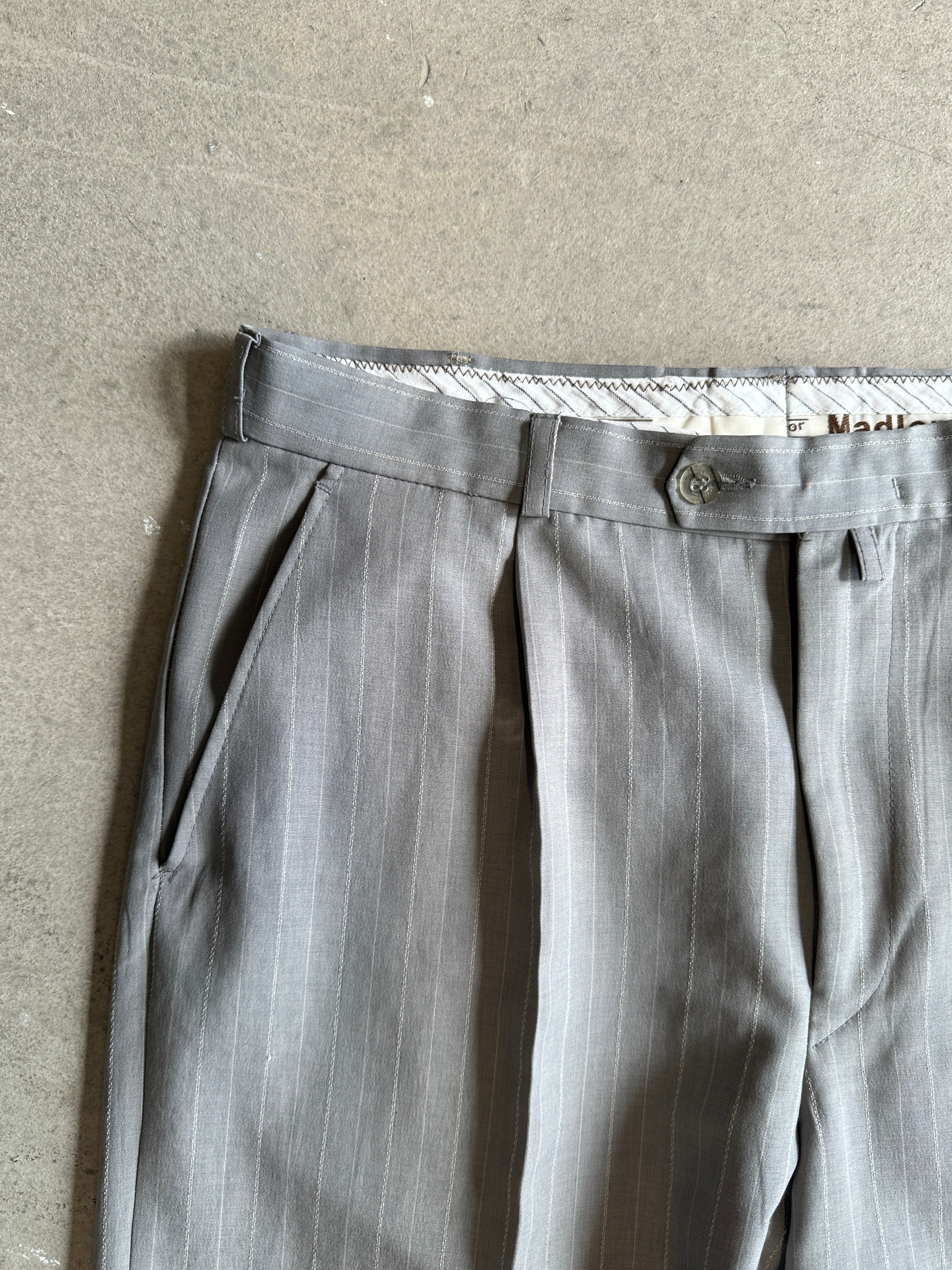 1980s PINESTRIPED TAILORED TROUSERS