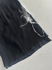 ANDREW GN - S/S 2001 FRONT APPLIQUÉ LAYERED SILK SKIRT