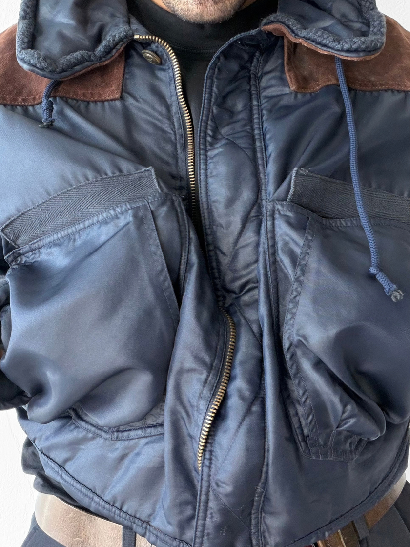 ARMANI JEANS - late 1980s-early 1990s AVIATOR BOMBER JACKET