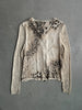 LES COPAINS - 1990s PANELED LEOPARD PRINT CARDIGAN