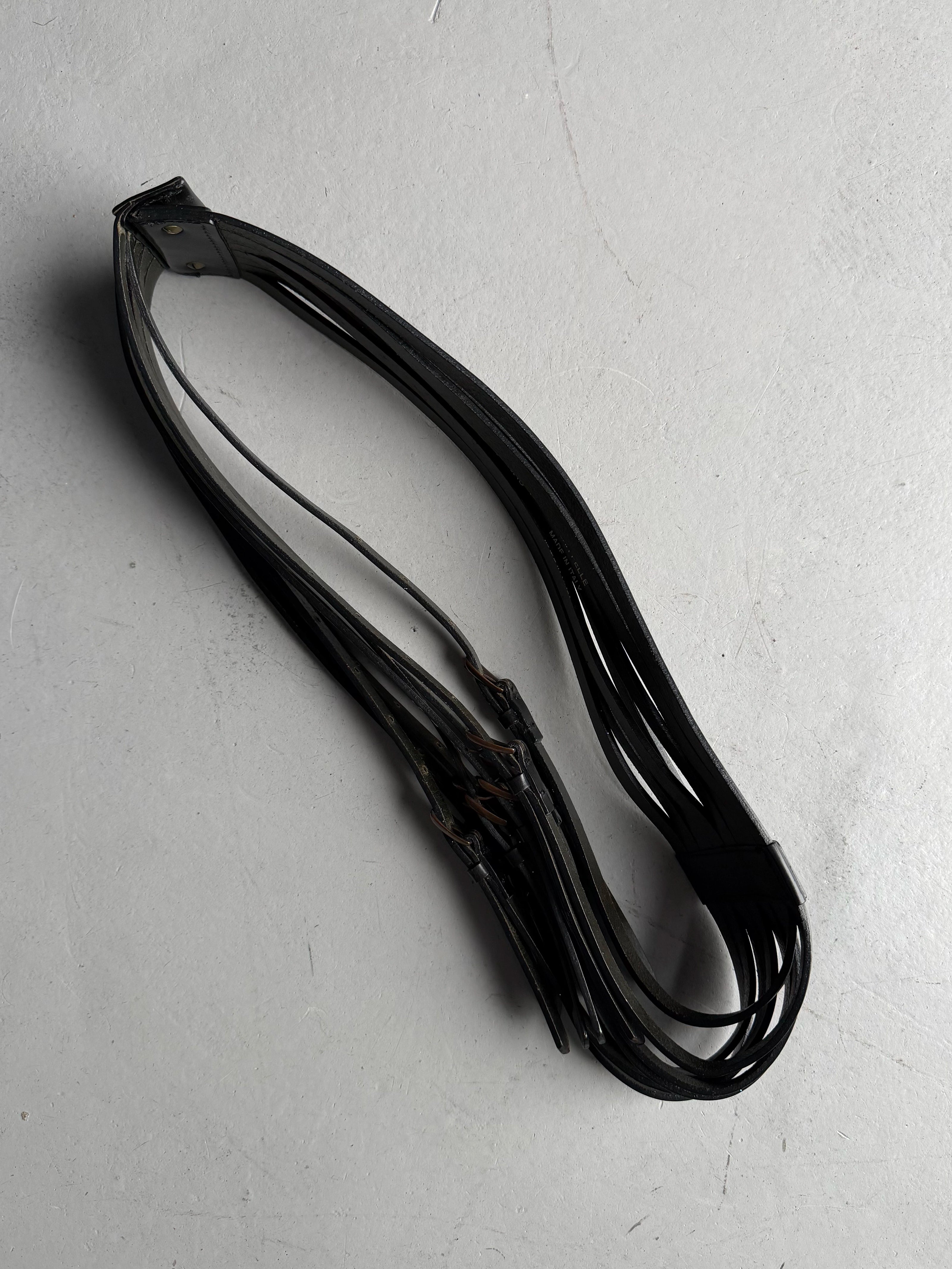 MOSCHINO - 1990s MULTI STRAP LEATHER BELT