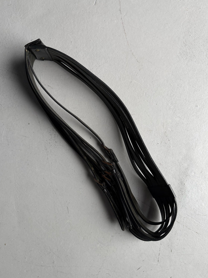 MOSCHINO - 1990s MULTI STRAP LEATHER BELT