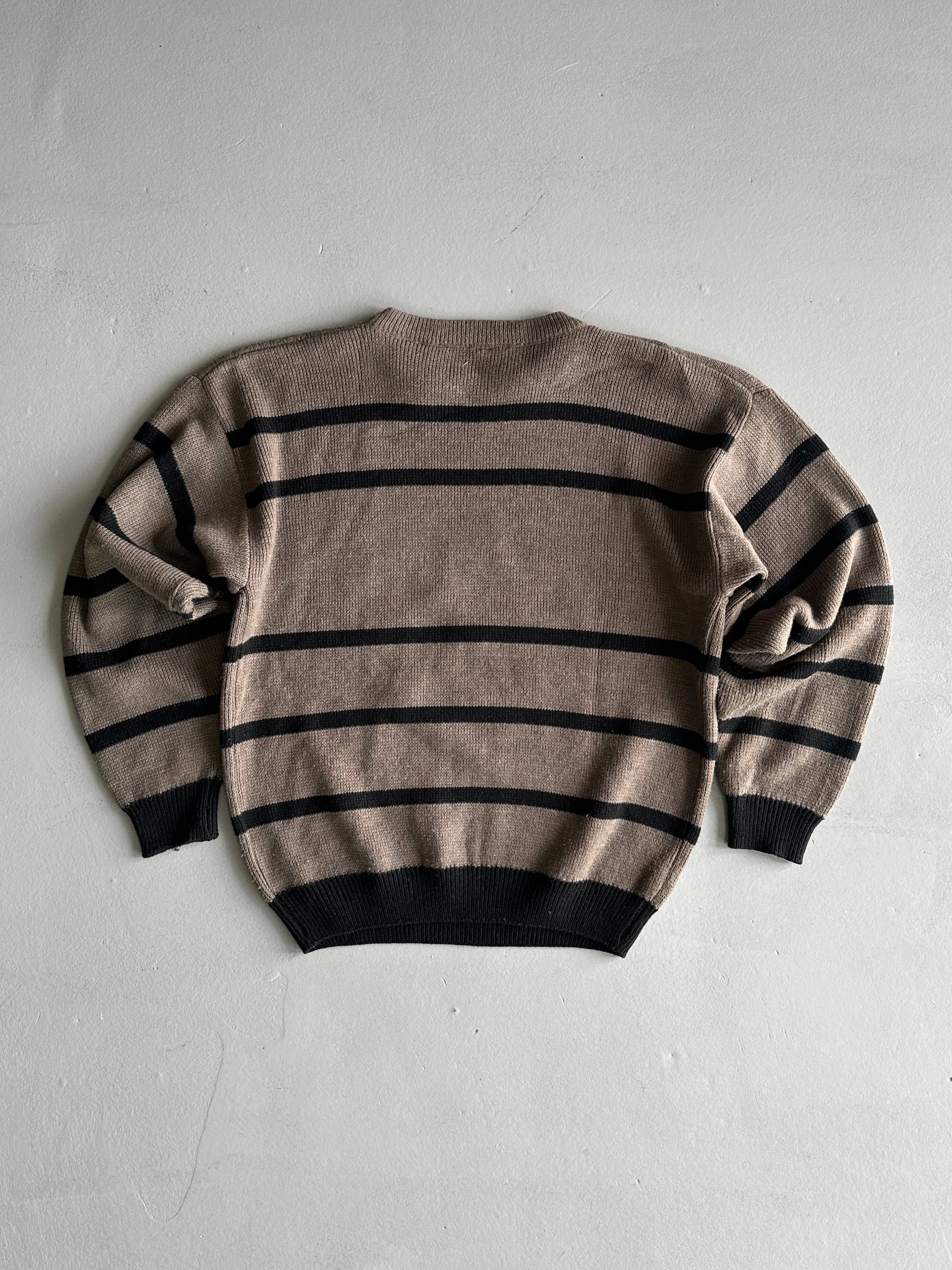 1990s STRIPED ROUND NECK KNIT JUMPER