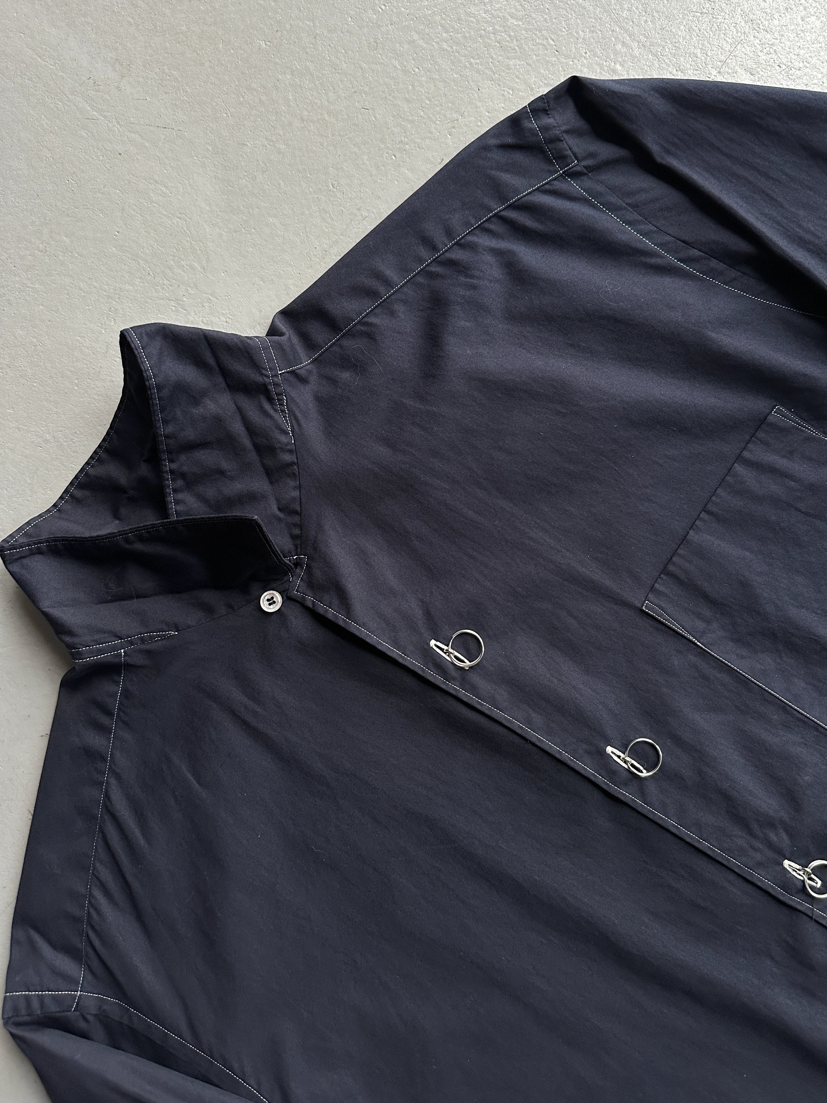 COMME DES GARÇONS- F/W 1990 LONG SLEEVE SHIRT WITH KEY RINGS CLOSURE
