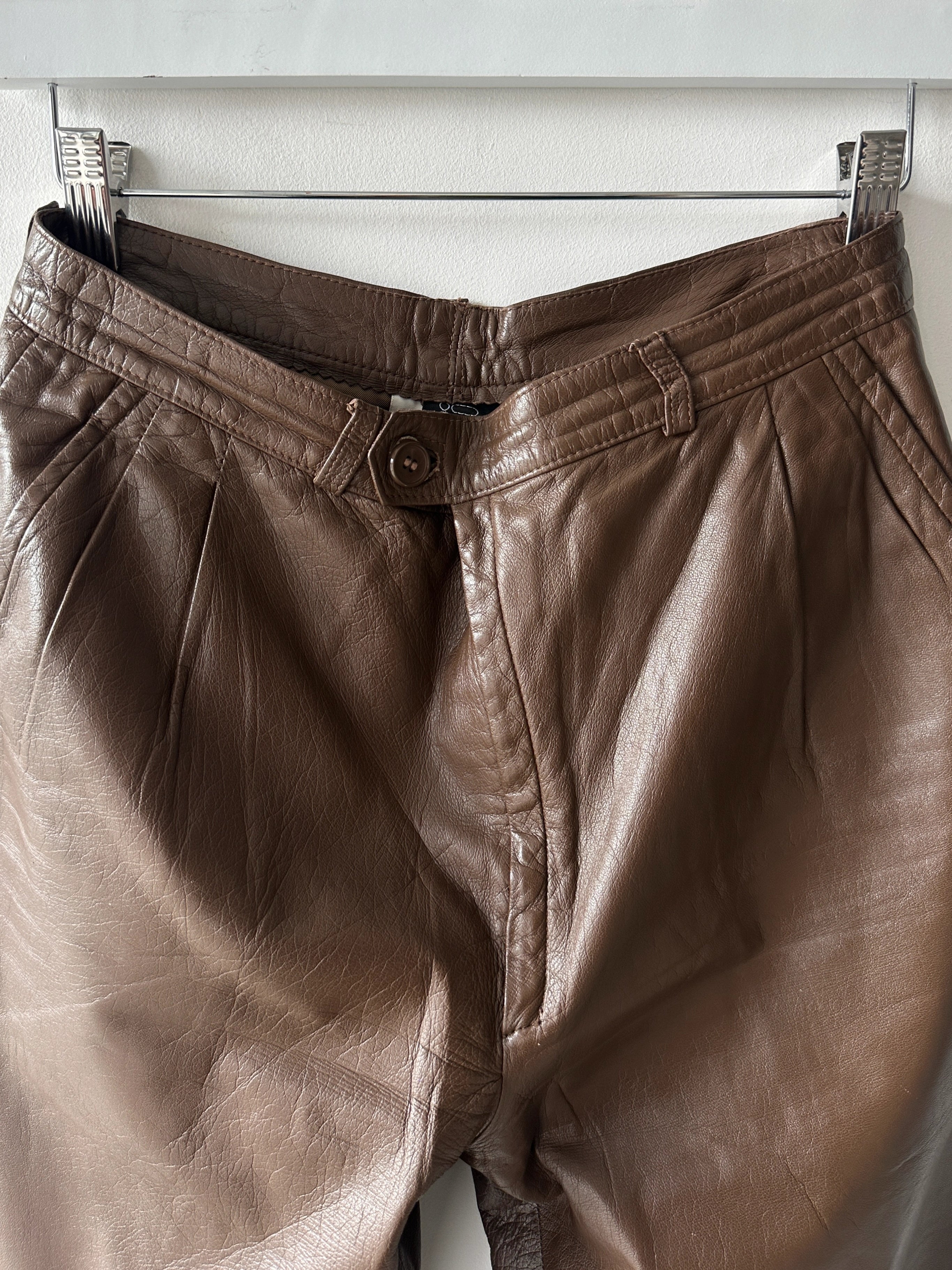 1980s BALLOON FIT LEATHER TROUSERS