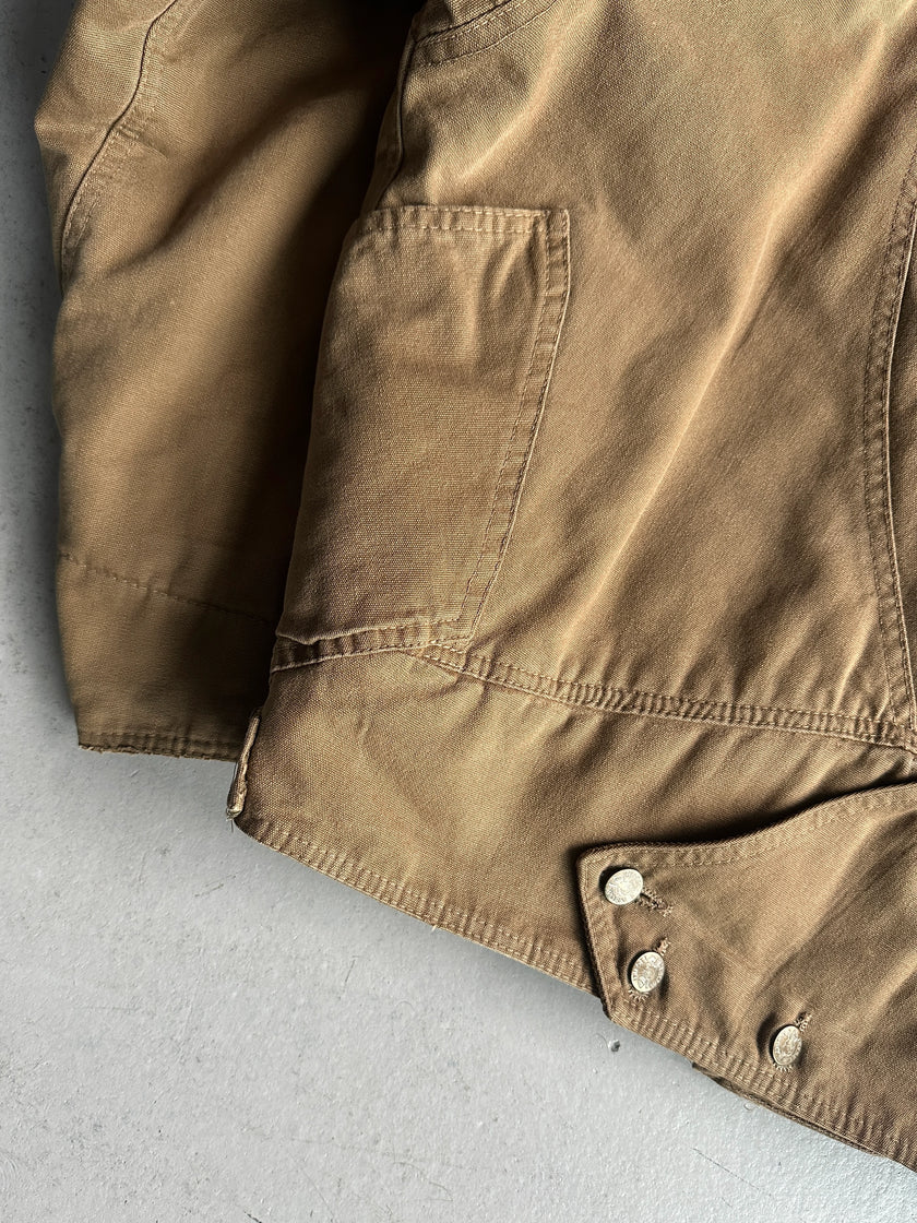 DIESEL - 1980s BOMBER JACKET WITH LAYERED SUEDE PANEL FRONT