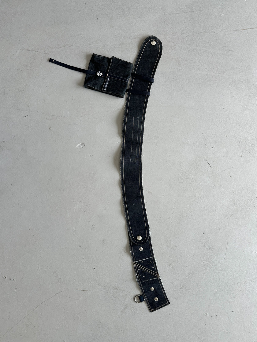 MARITHÉ + FRANÇOIS GIRBAUD - 2000s DENIM BELT WITH POUCH BAG