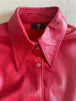 1970s POINTED COLLAR LEATHER SHIRT