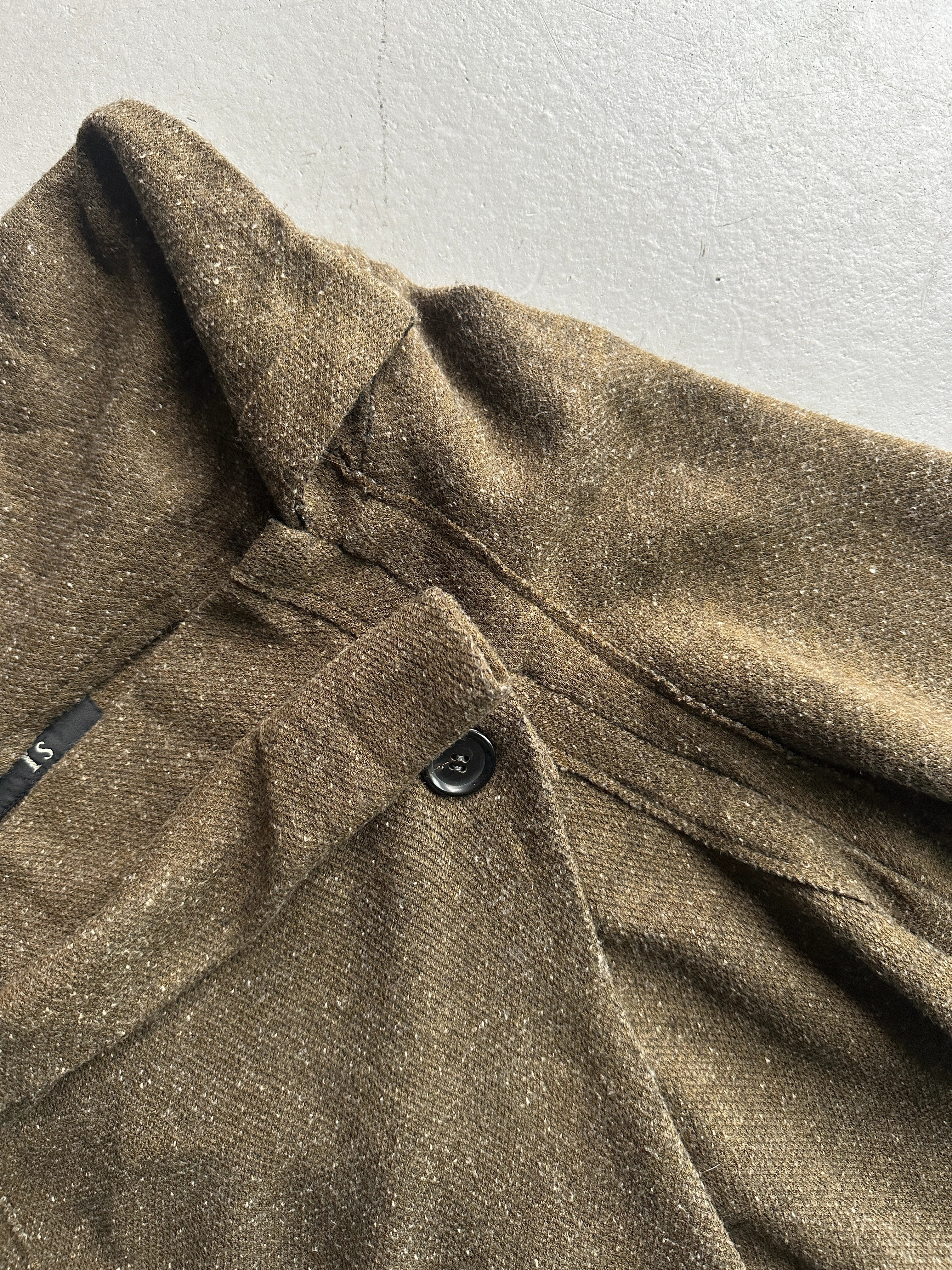 YOHJI YAMAMOTO Y's - A/W 2017 SHORT SLEEVE DRESS WITH FRONT PLEAT