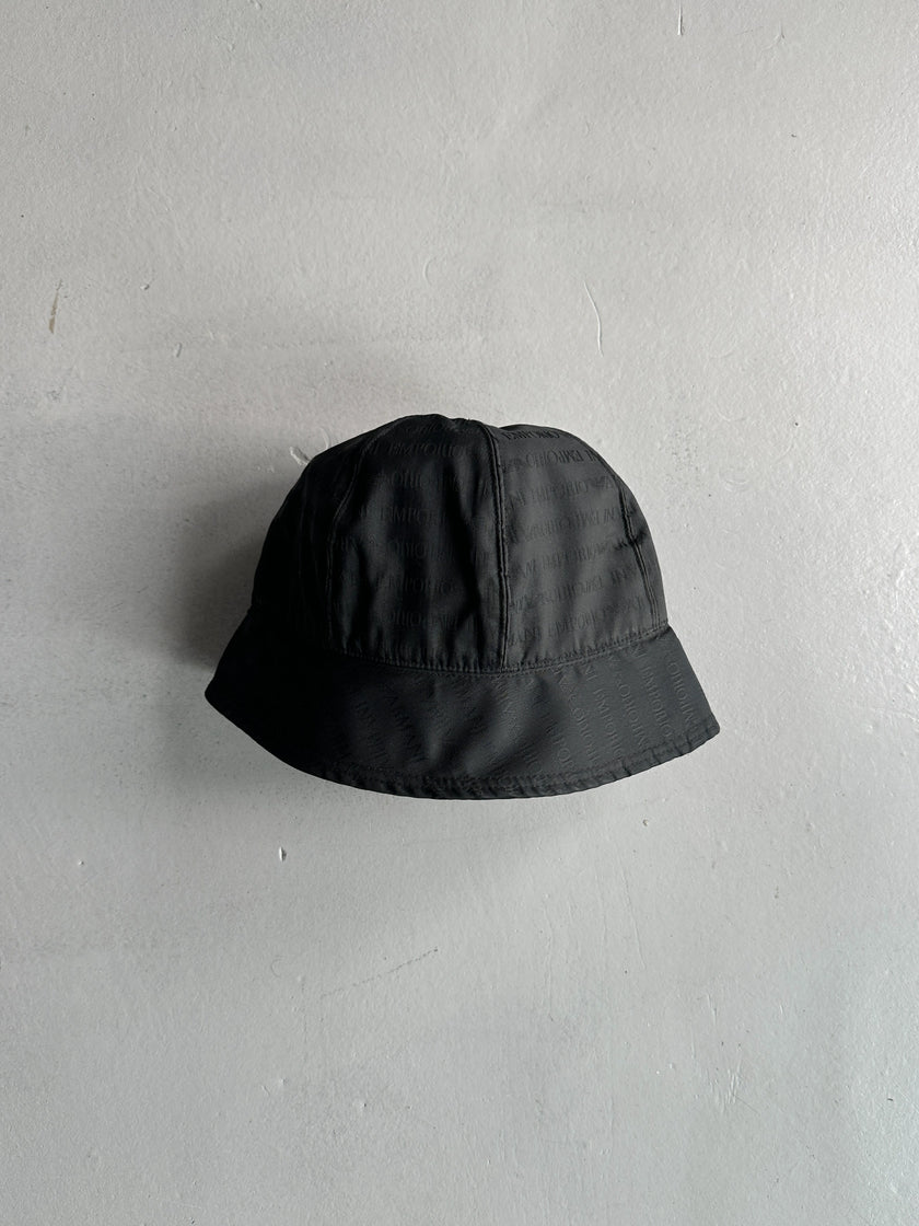 EMPORIO ARMANI - 1990s MONOGRAM TULIP HAT