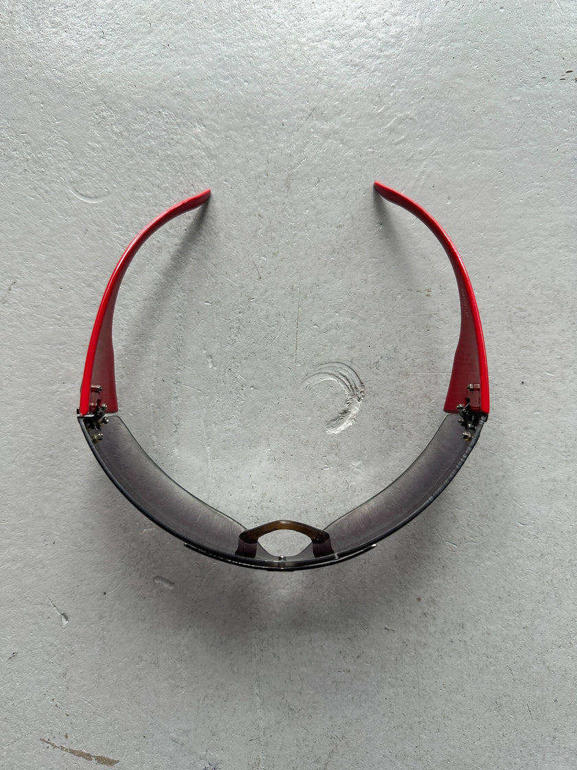 EMPORIO ARMANI  - 1990s OVERSIZED SHIELD SUNGLASSES