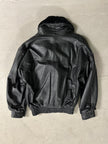 1980s LEATHER BOMBER JACKET WITH FUR