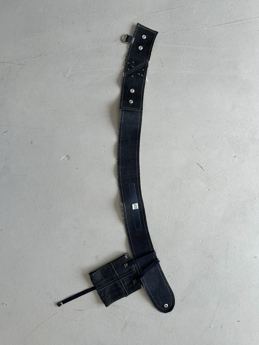 MARITHÉ + FRANÇOIS GIRBAUD - 2000s DENIM BELT WITH POUCH BAG