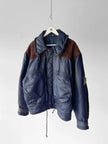 ARMANI JEANS 1990s AVIATOR BOMBER JACKET WITH SUEDE DETAILS